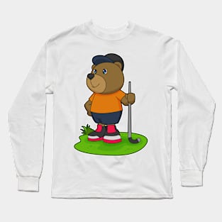 Bear Hockey Hockey stick Long Sleeve T-Shirt